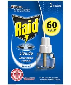 RICARICA LIQUIDA ANTIZANZARE RAID "60 NOTTI" EUCALIPTO